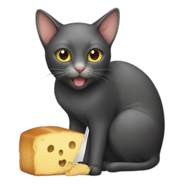 cat eat rat sticker