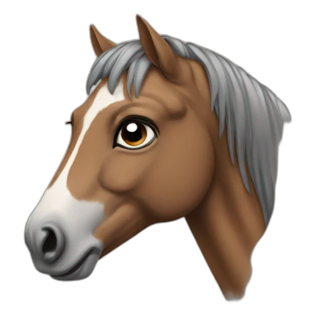 crying horse sticker
