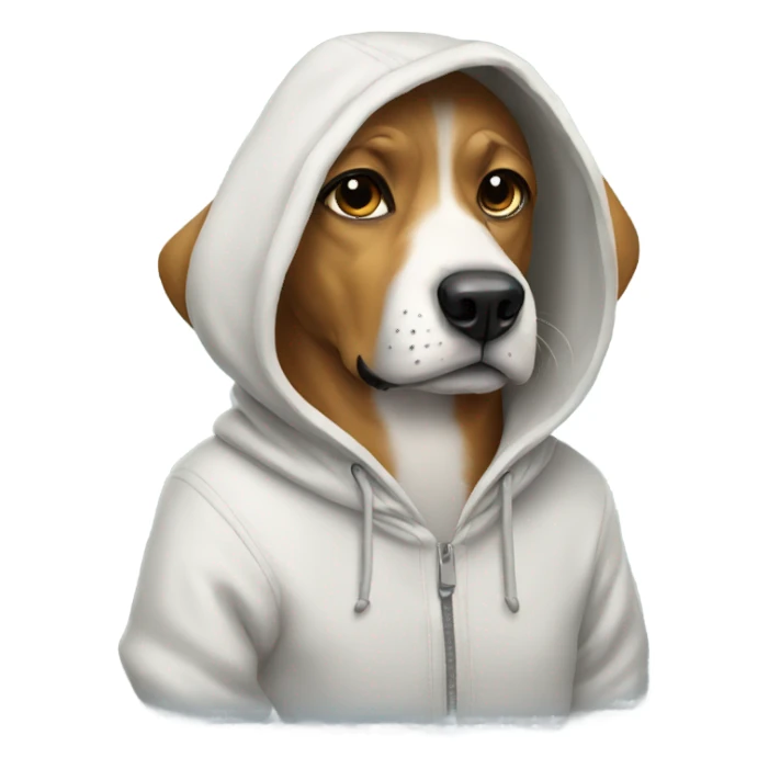 Dog with hoody sticker