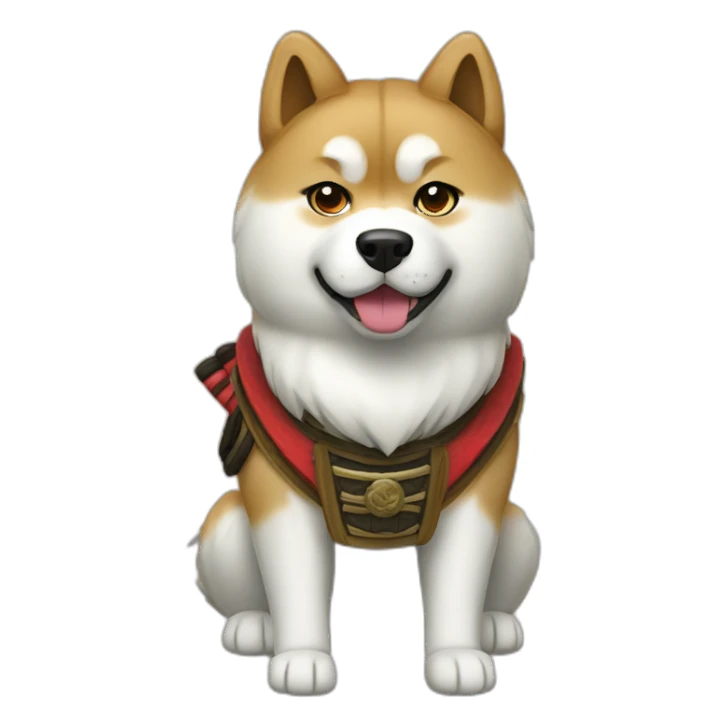 Samurai akita inu sticker