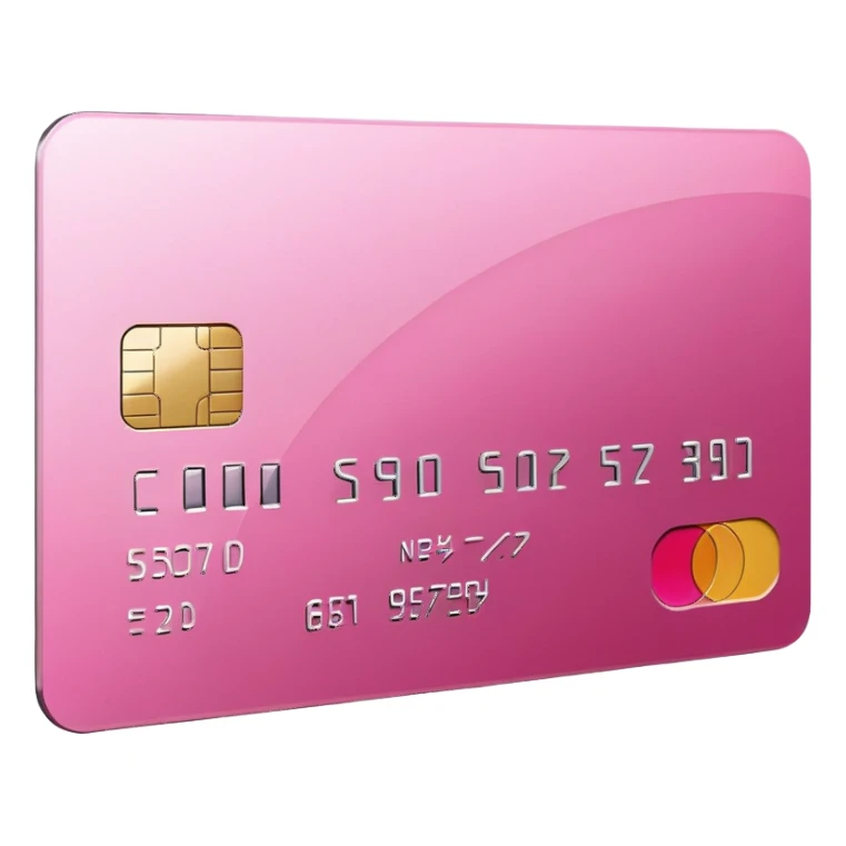 pink credit card iOS style sticker