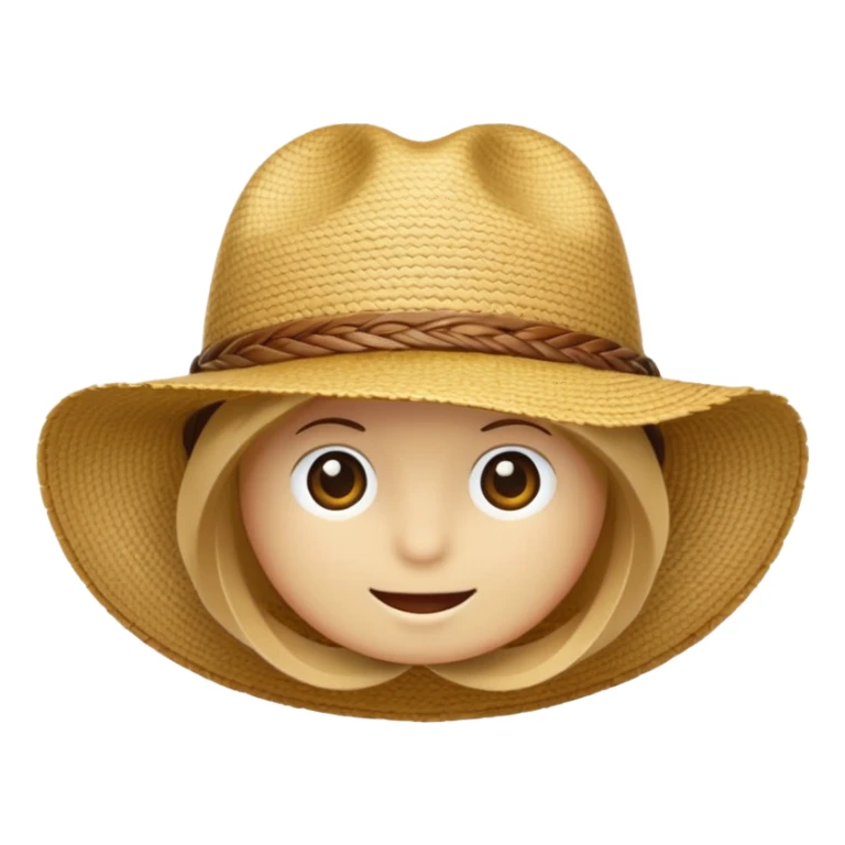 Create strow hat emoji sticker