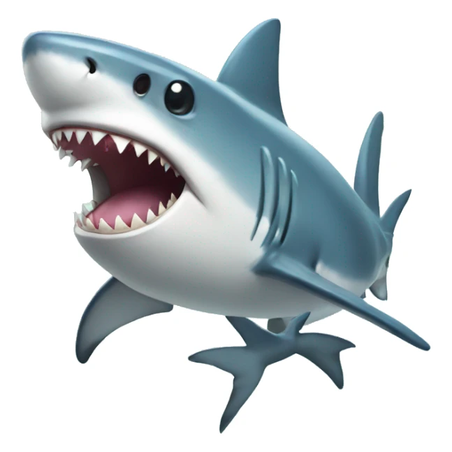 Shark with a bow sticker