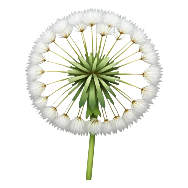 white dandelion, clean, minimal, bright colors sticker