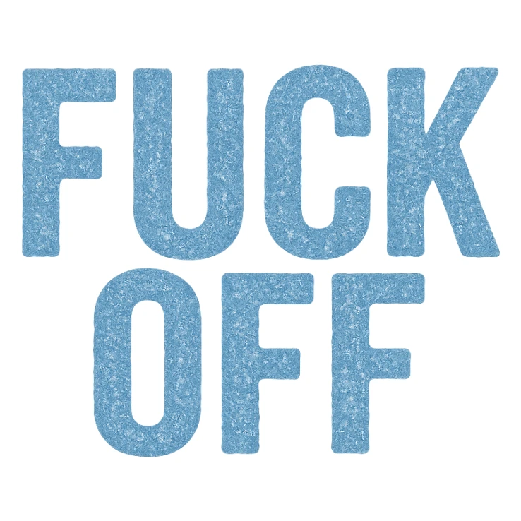 winter Fuck off text , remove background sticker