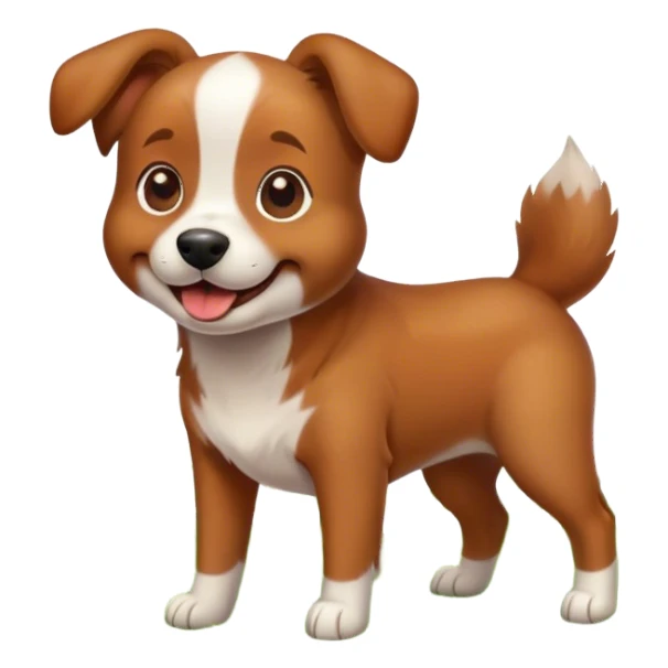 Happy dog on grass sticker