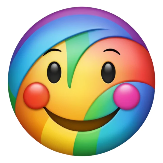 Rainbow smiley face  sticker