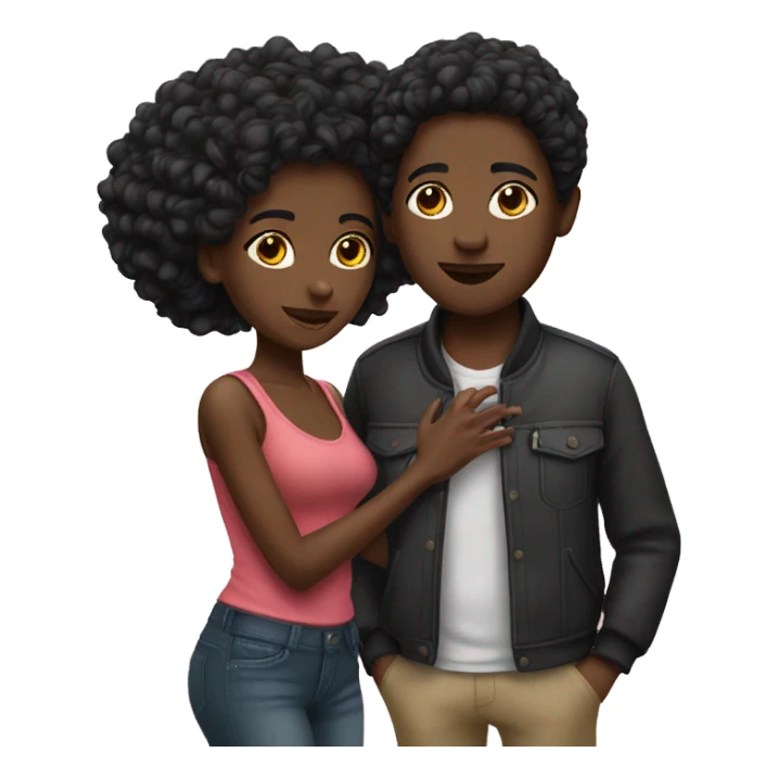 Two black girls lovers  sticker
