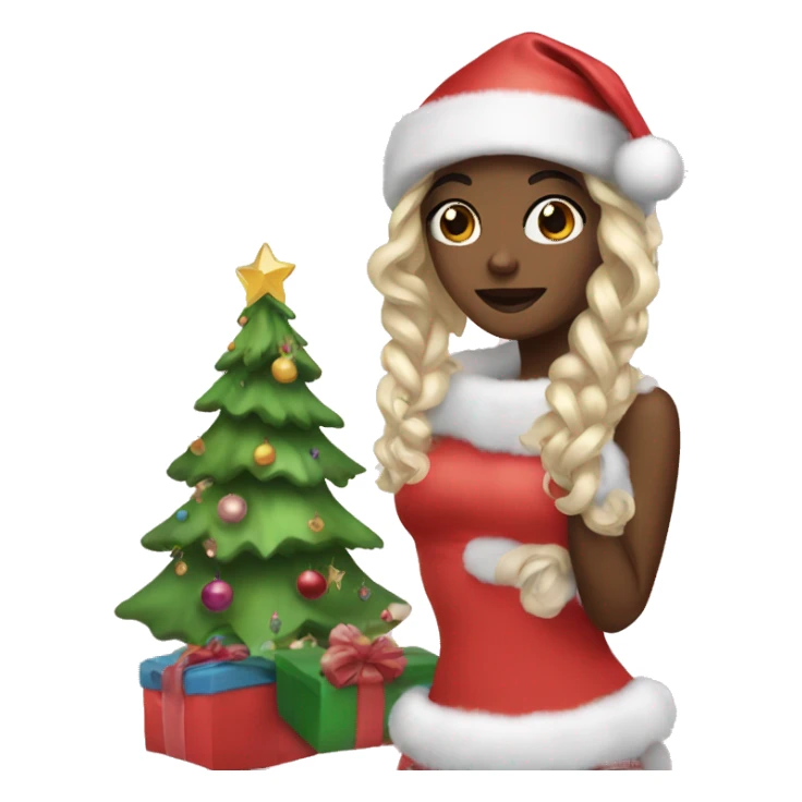 Girly christmas sticker