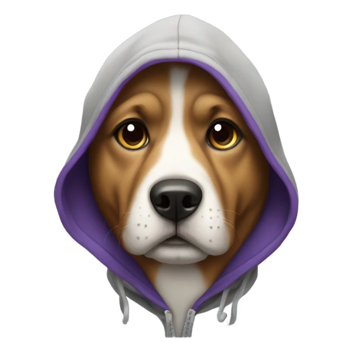 dog with hoodie  sticker