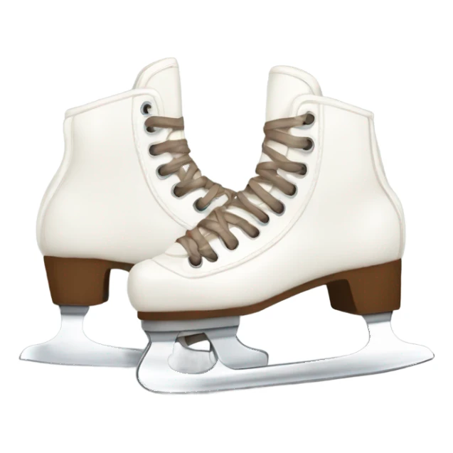 two winter white skates with brown laces on one direction  sticker