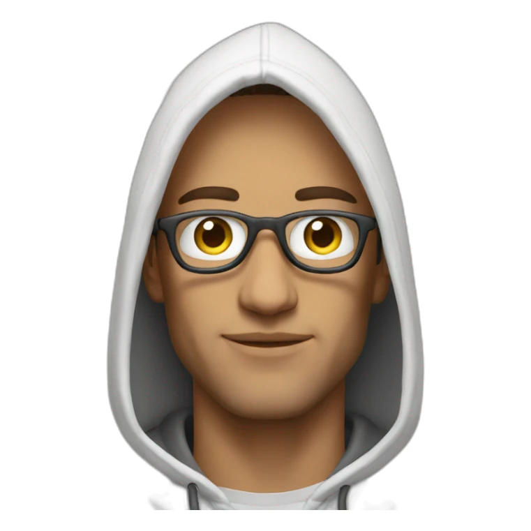 Hoodie white cool Man sticker