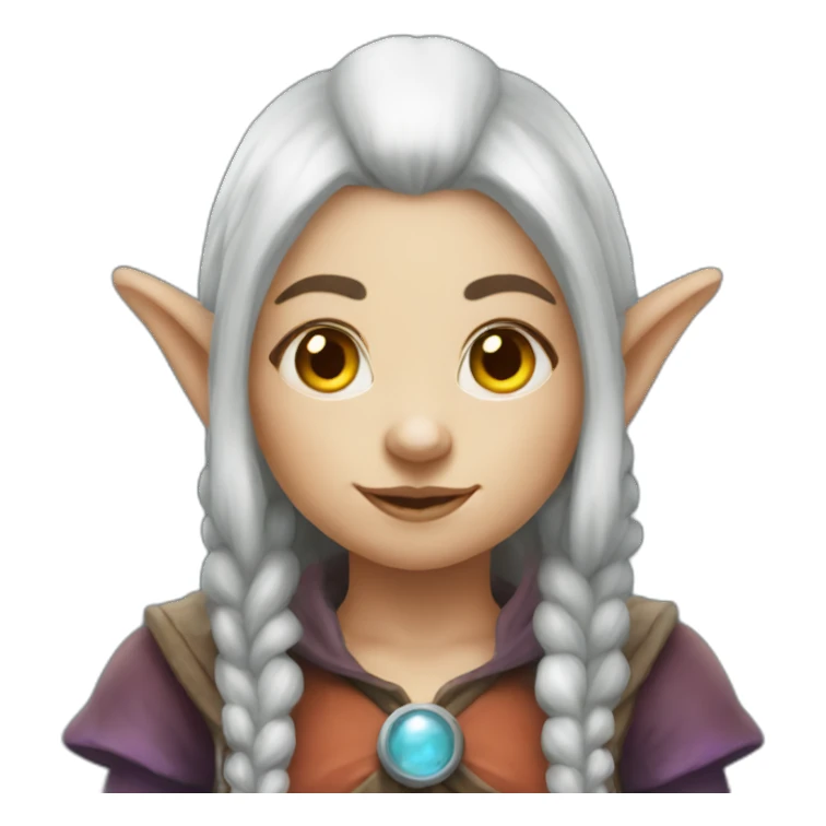 Mystical female gnome sticker