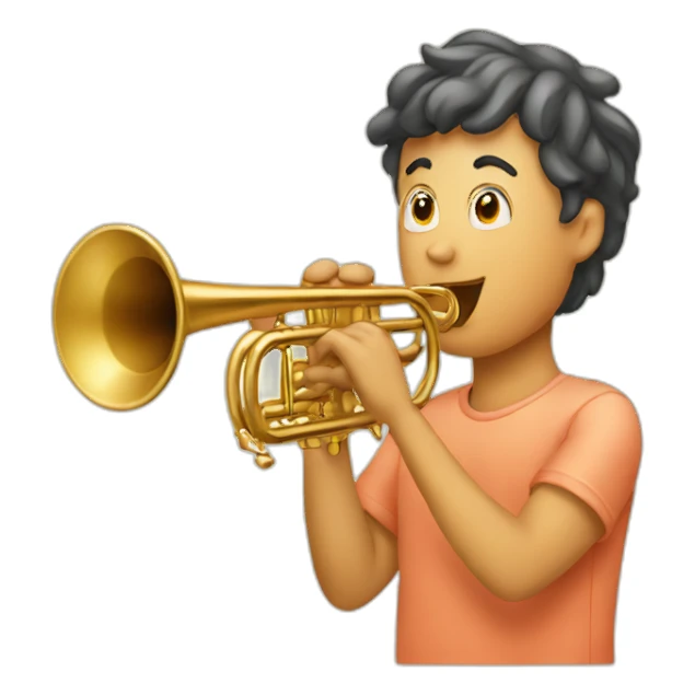 Peach playing trumpet sticker