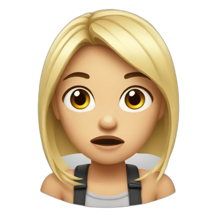 Offended girl sticker