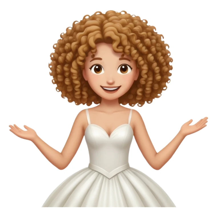 Wedding proposal Curly girl sticker