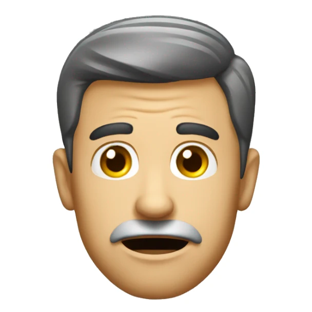 German man have a surprised  sticker