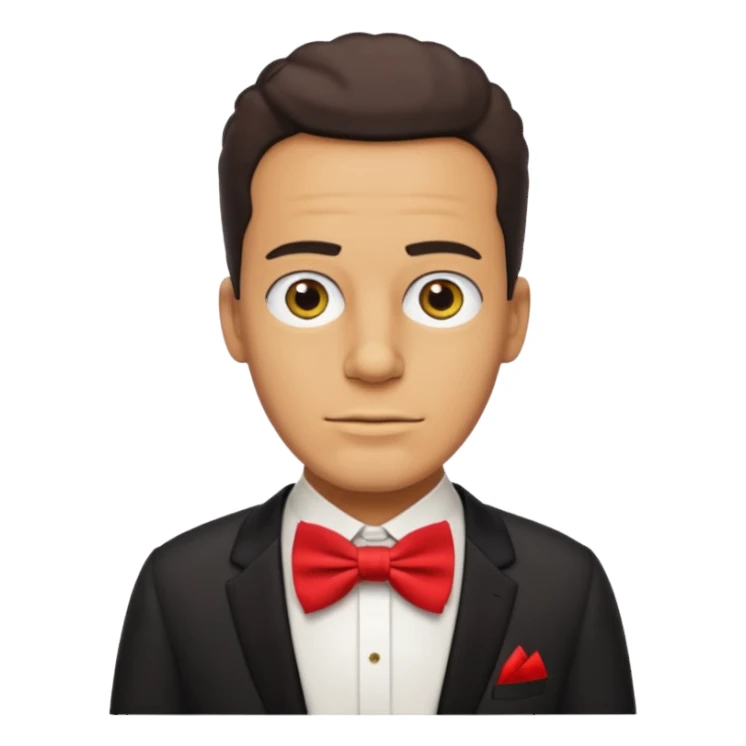 simpson guy, wearing egypt ancient custome, red bow tie sticker