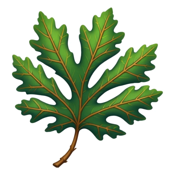 A sturdy oak leaf with deep green veins.































































 sticker