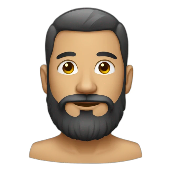 men with beard and tattoo sticker
