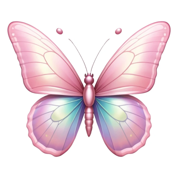 Light pink pearlescent butterfly sticker