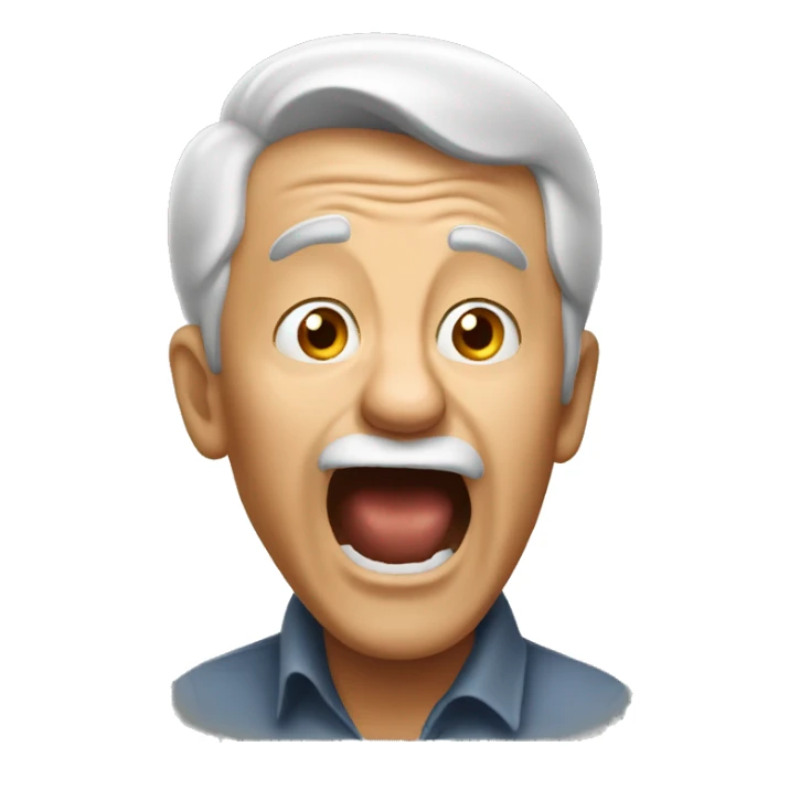 shouting grandfather sticker