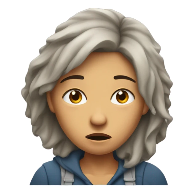 Extremely tired lady sticker