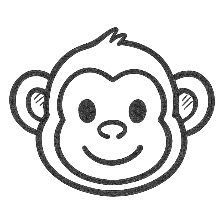 A monkey emoji sticker