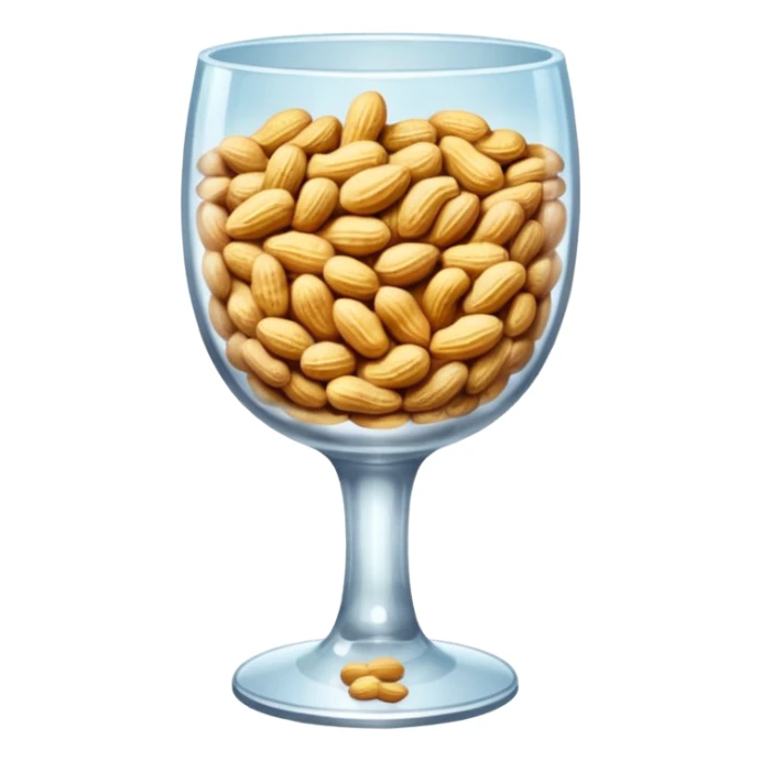 a crystal goblet filled with peanuts sticker