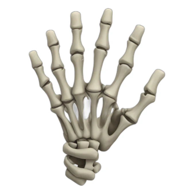 skelington hand sticker