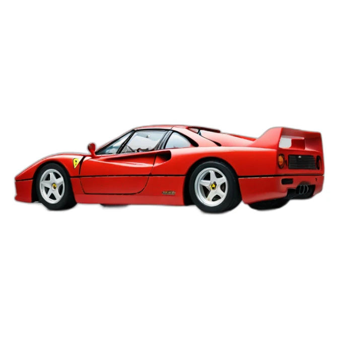 Ferrari f40 in profil sticker