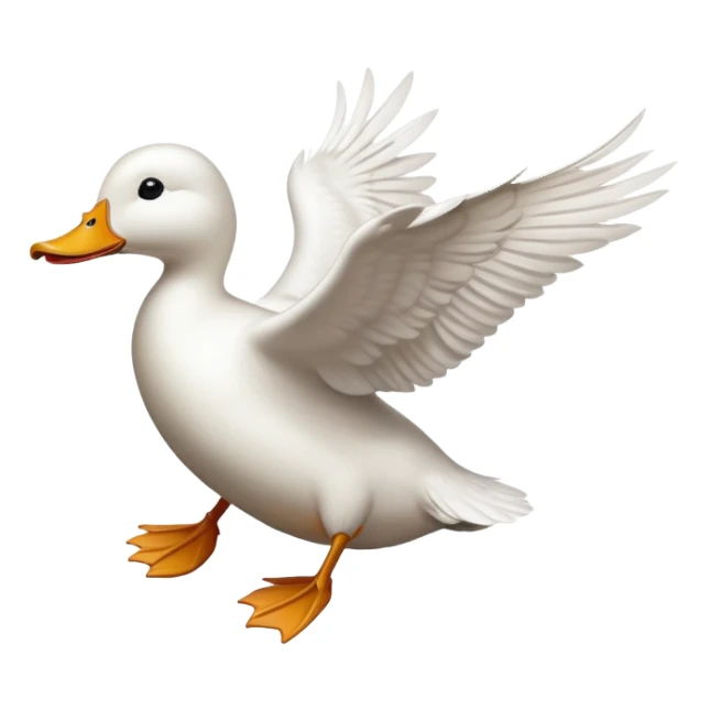 Duck flying  sticker