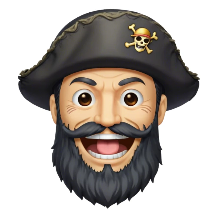 blackbeard from one piece lau sticker