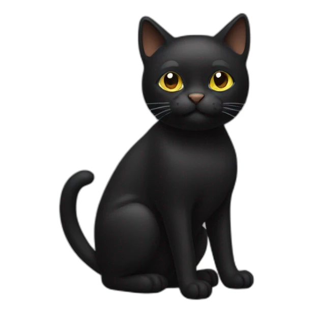 black cat making poop sticker