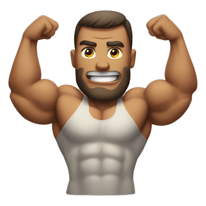 Giant muscle guy sticker