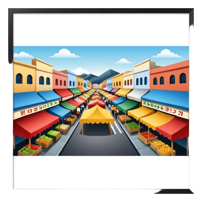 Open air market sticker