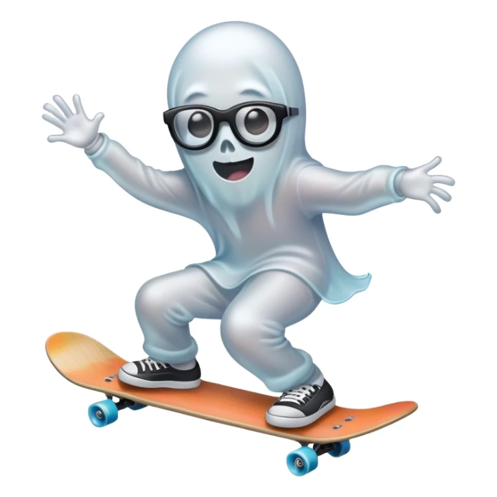 four eyes Ghost skateboarding sticker