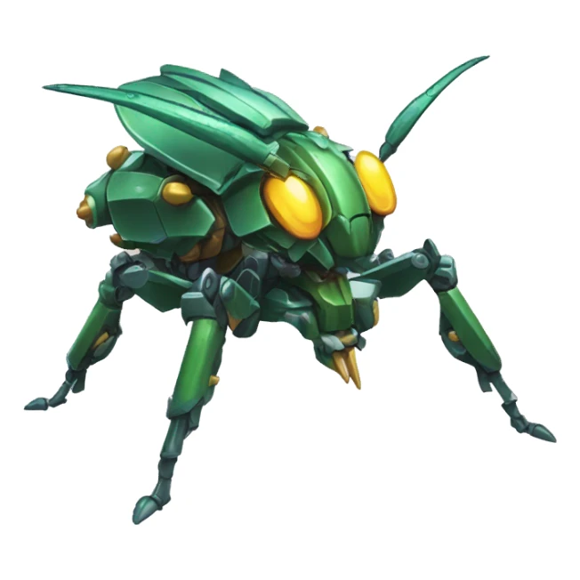 Spiky Medabot-Beetle-Dragon-Mecha sticker
