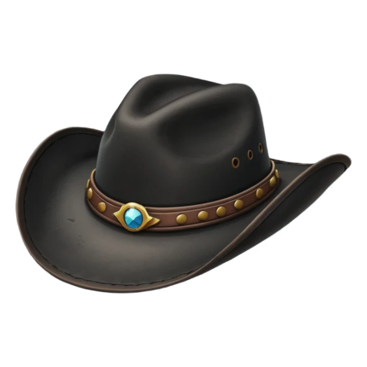 black cowboy hat sticker