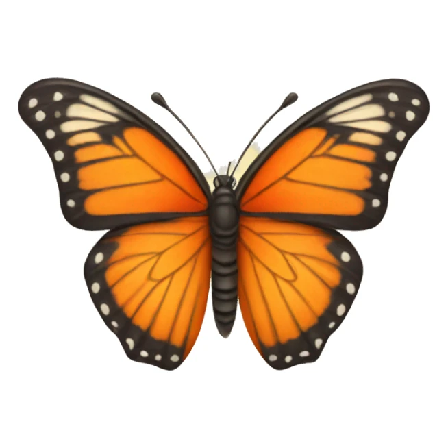 Orange butterfly sticker