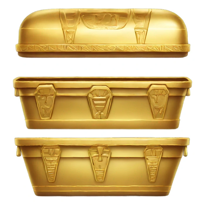gold egyptian coffin sticker