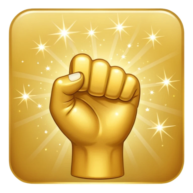 Fist emoji with sparkles sticker