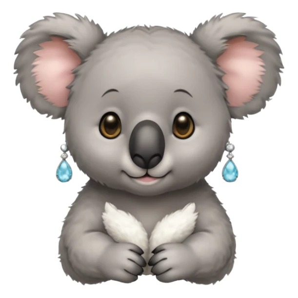 Koala with earrings sticker