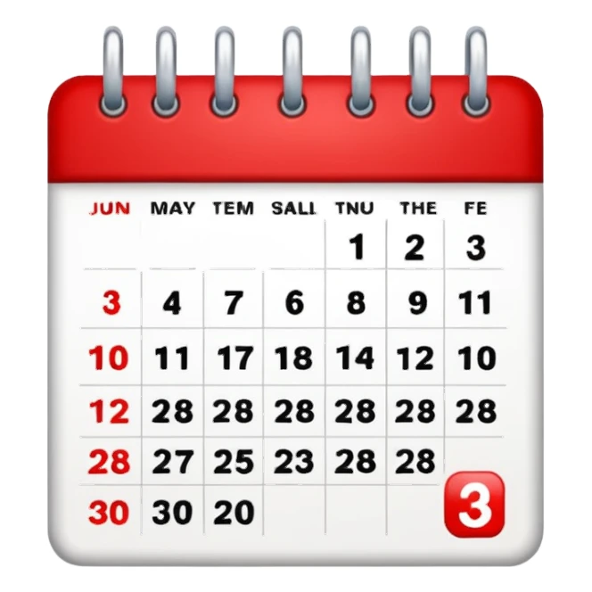 CALENDAR WITH 30 sticker