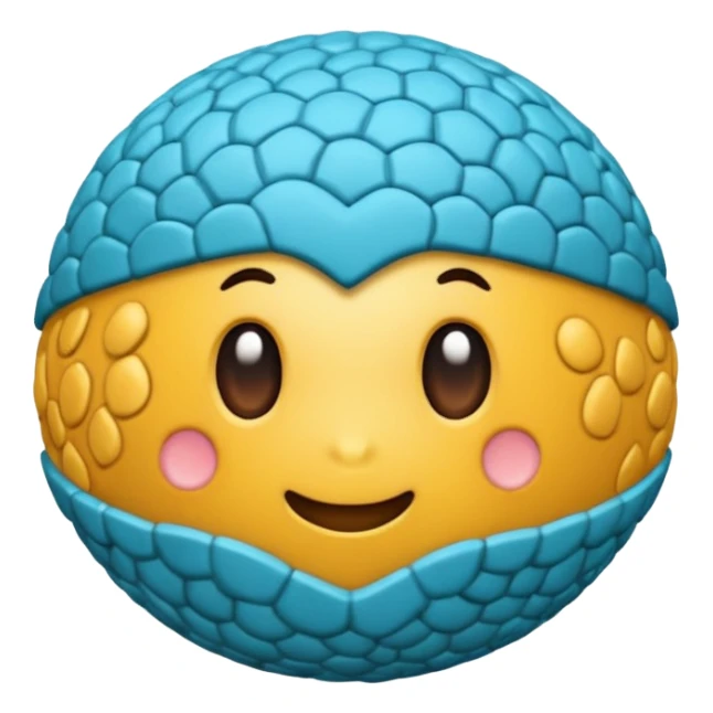 bola de crochê na cor ciano  sticker