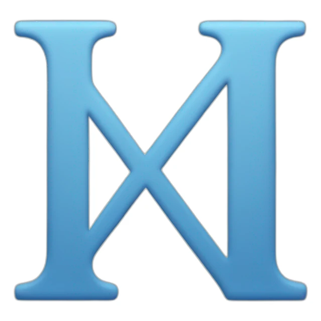 blue colored sans serif letter k sticker