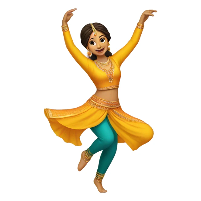 bhangra dance girl sticker
