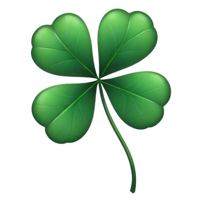 Trébol de 5 hojas negro sticker