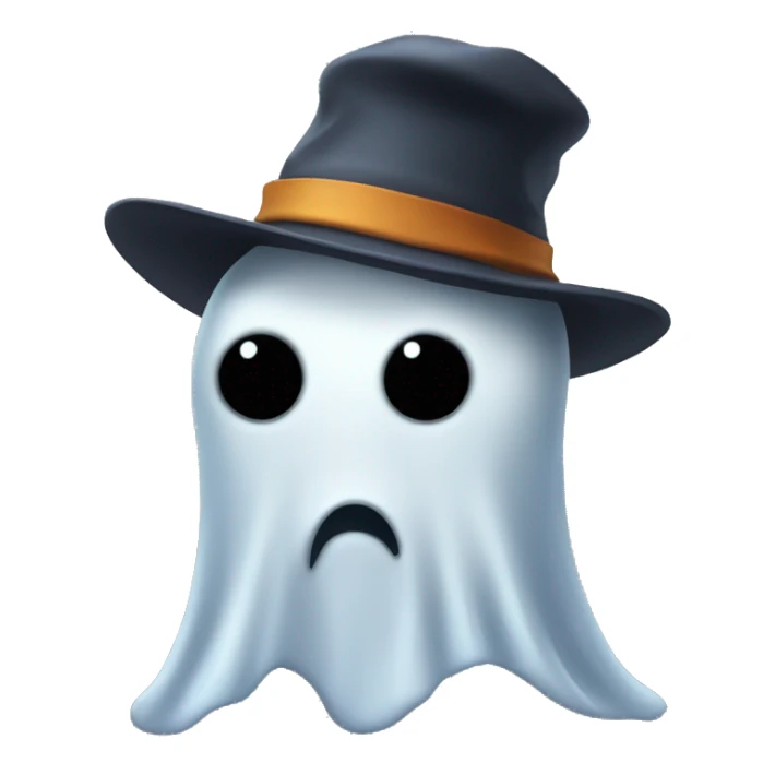 ghost with hat named roi sticker