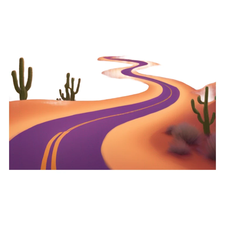 Desert road leading to a sunset  sticker